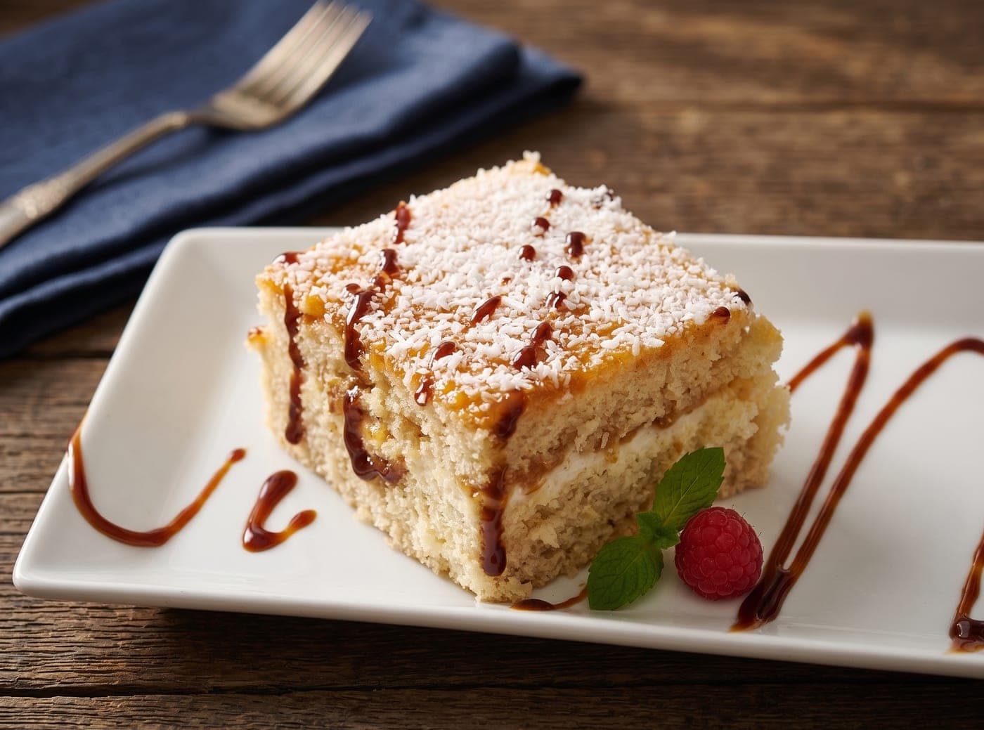 Tarta casera de postre — Bar Casa Toño, Soria
